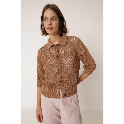 CHAQUETA PUNTO CALADO 