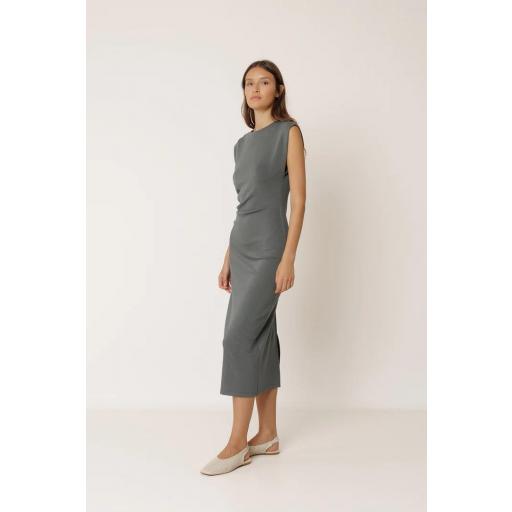 VESTIDO AJUSTADO PLIEGUES  [1]