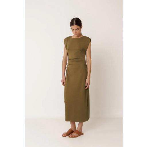 VESTIDO AJUSTADO PLIEGUES 