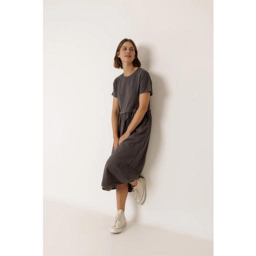 VESTIDO MIDI COMBINADO  [1]