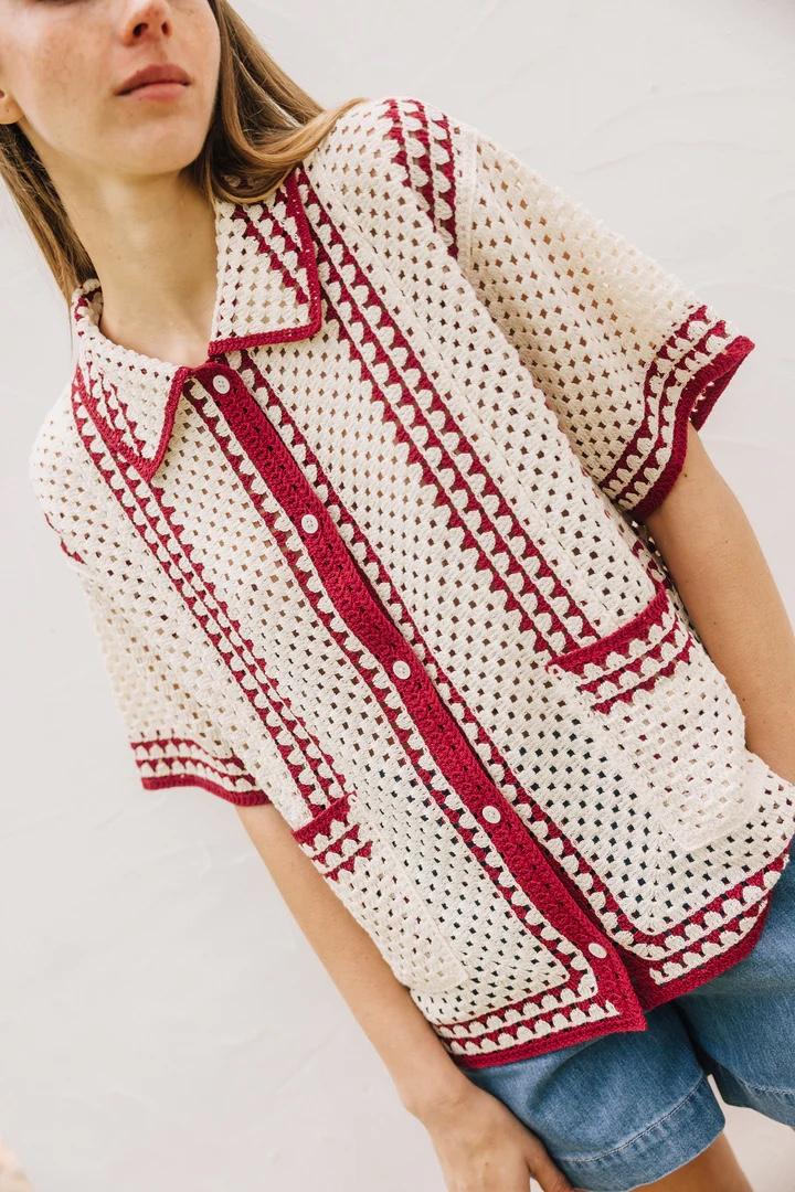 CAMISA CROCHET BICOLOR