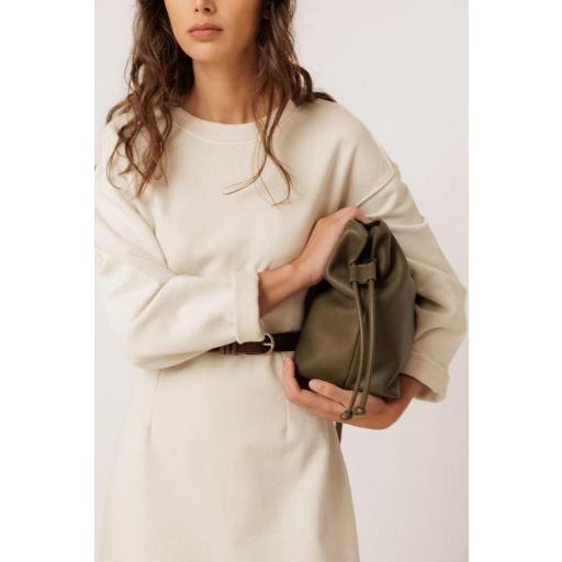 BOLSO BANDOLERA PIEL FRUNCIDA