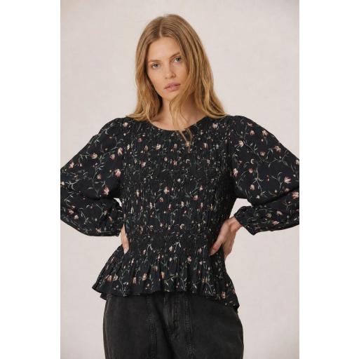 BLUSA SMOKE ESTAMPADO FLORAL  [0]