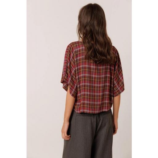 BLUSA CORTA CUADROS MULTICOLOR  [2]