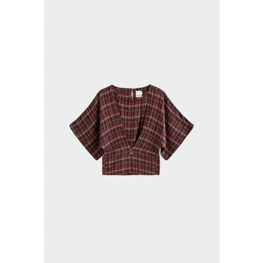 BLUSA CORTA CUADROS MULTICOLOR  [3]