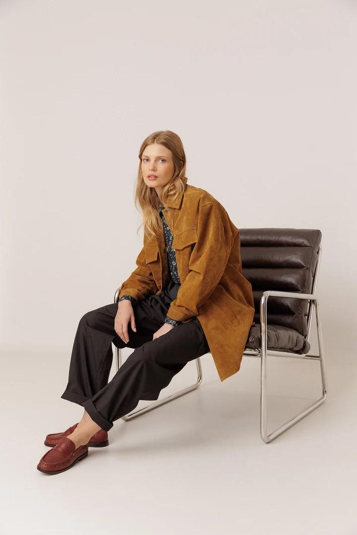 PARKA BOLSILLOS PIEL