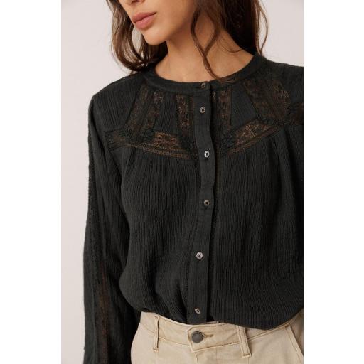 CAMISA COMBINADA CON PUNTILLAS  [0]