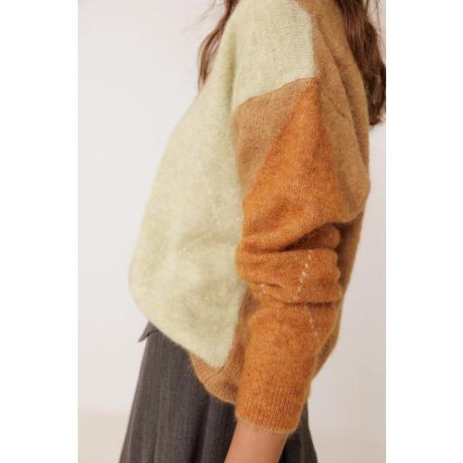 JERSEY INTARSIA MAXIROMBO ALPACA  [1]