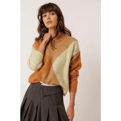 JERSEY INTARSIA MAXIROMBO ALPACA  [0]