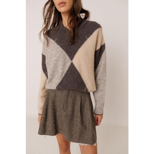 JERSEY INTARSIA MAXIROMBO ALPACA  [0]