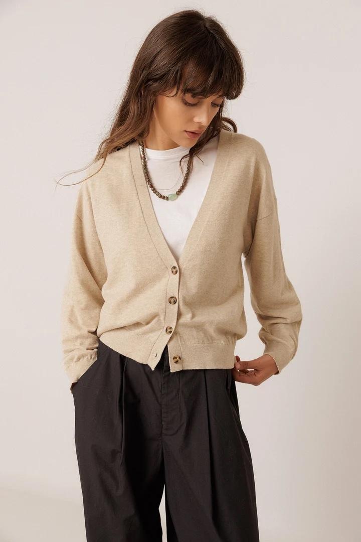 CHAQUETA BÁSICA CON CASHMERE