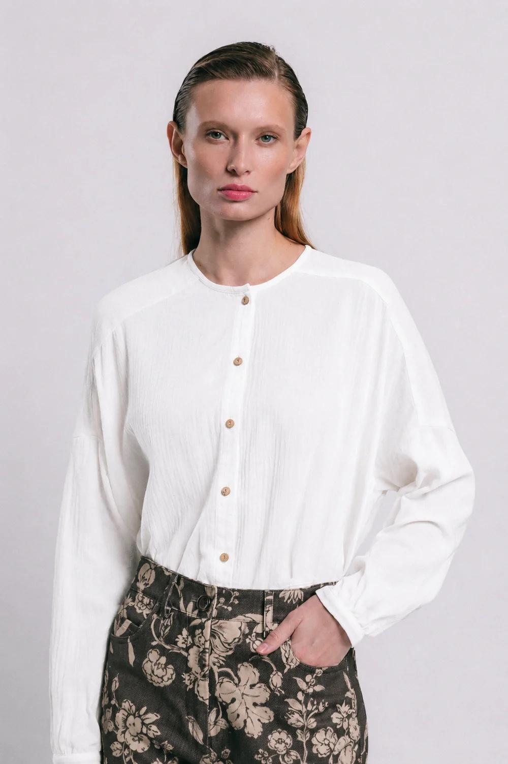BLUSA FLUX ALGODÓN BLANCO