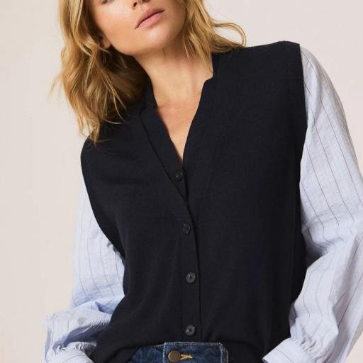 CHAQUETA EFECTO DOBLE 100% MERINO  [0]
