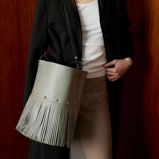 BUCKET FRINGES GRIS