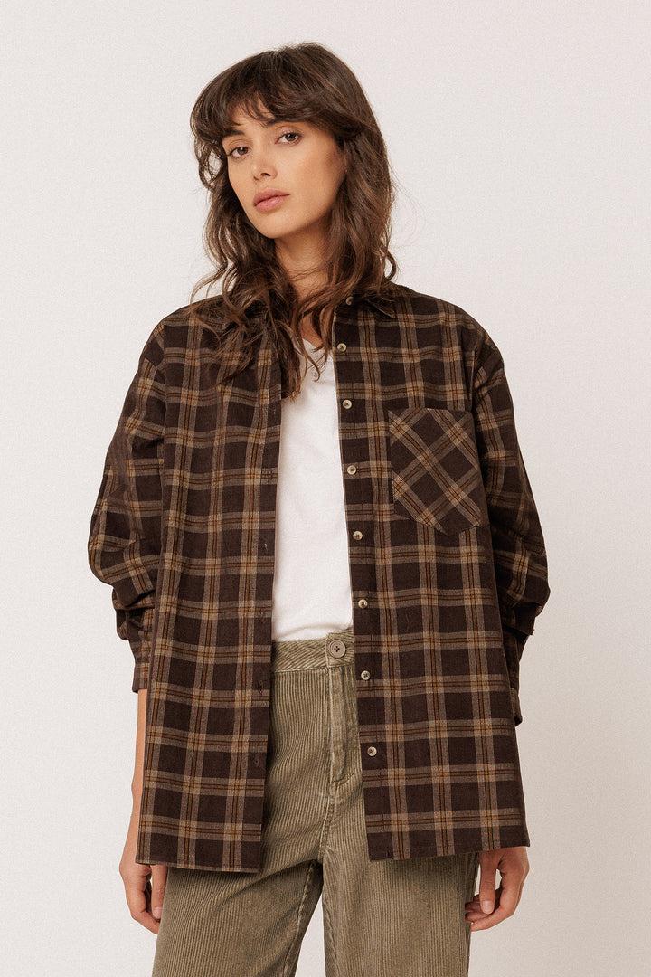 CAMISA OVERSIZE MICROPANA CUADROS