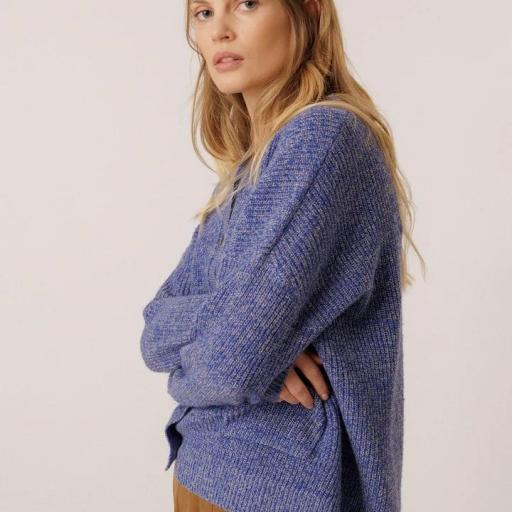 CHAQUETA JASPEADA BOTONES  [0]