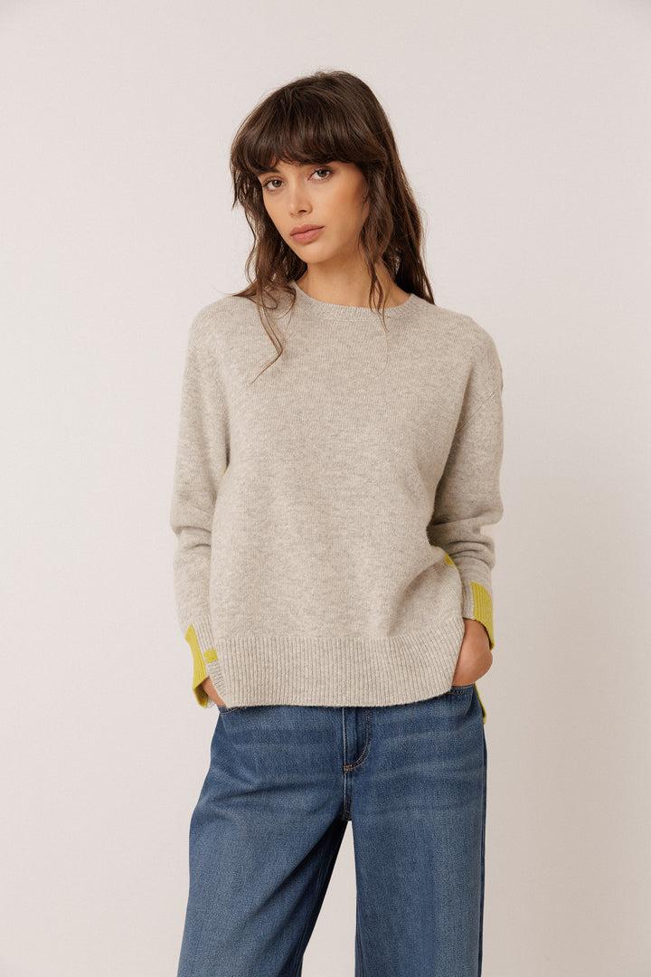 JERSEY DETALLE FLUOR CON CASHMERE