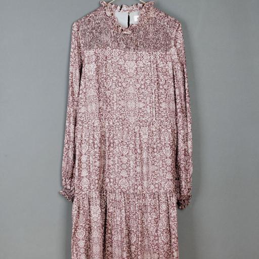 VESTIDO CORTO ESTAMPADO TAPIZ BERENJENA [3]