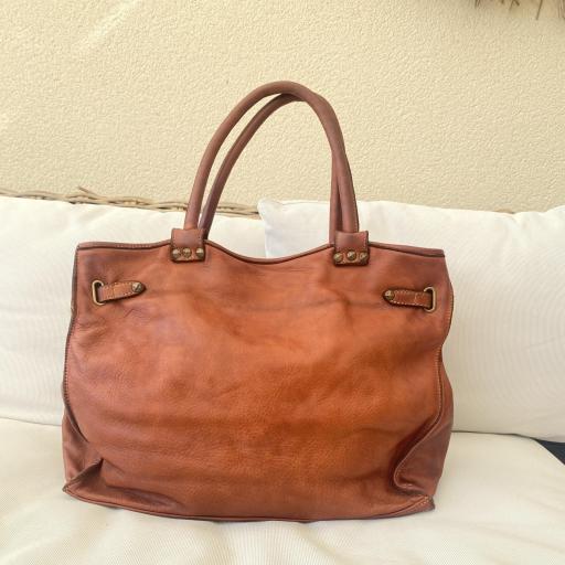 Handbag P. Lavada marrón tachas  [3]