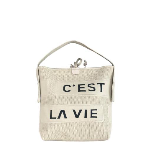 shopper C´est la vie beigge