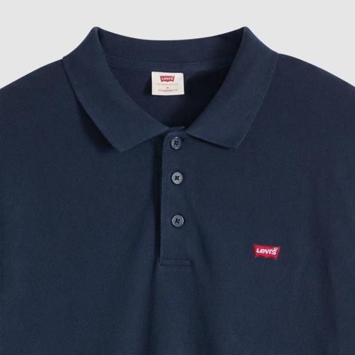 Levi's® Long Sleeve Housemark Polo Shirt Navy Blazer Pique 0012D0001 [3]