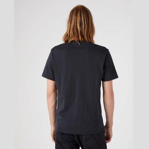Wrangler Americana Tee In Fade Black Camiseta Hombre W70PEEXV6 [1]