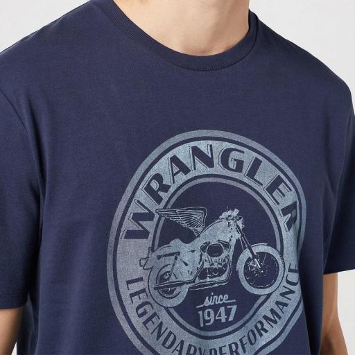 Wrangler Americana Tee Navy 112352841 Camiseta hombre [3]