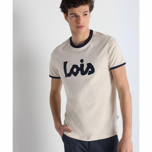 Lois Jeans Camiseta Hombre Starsky Pong Beige 156853092 409 [0]