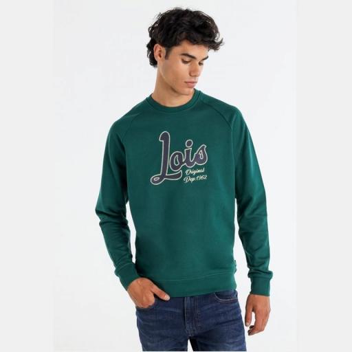 Lois Jeans Sudadera Julen Raisin Verde 139779