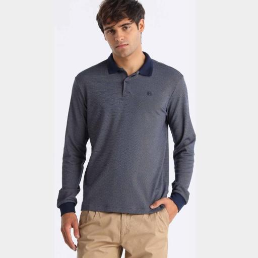 Bendorff Polo Manga Larga Azul Marino 142966