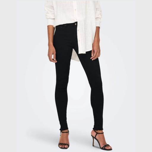 Only ONLBLUSH Vaquero Skinny Tiro medio negro 15167313 [2]