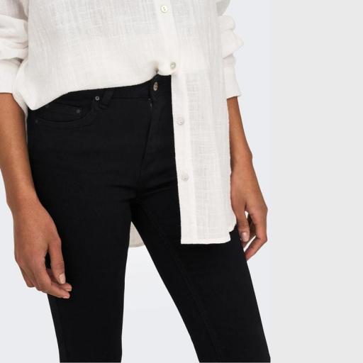 Only ONLBLUSH Vaquero Skinny Tiro medio negro 15167313 [4]