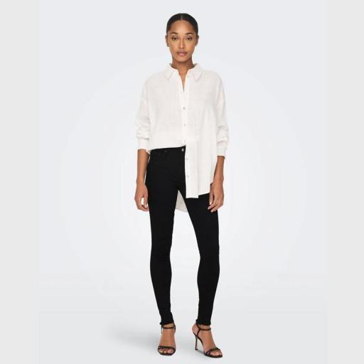 Only ONLBLUSH Vaquero Skinny Tiro medio negro 15167313