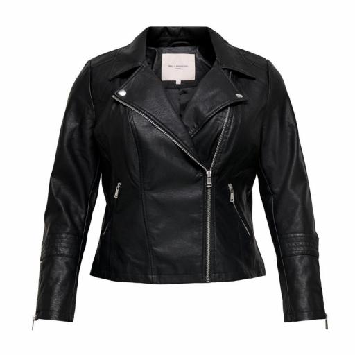 Only Carmacoma Chaqueta de cuero sintético estilo Biker 15183380 Tallas grandes [1]