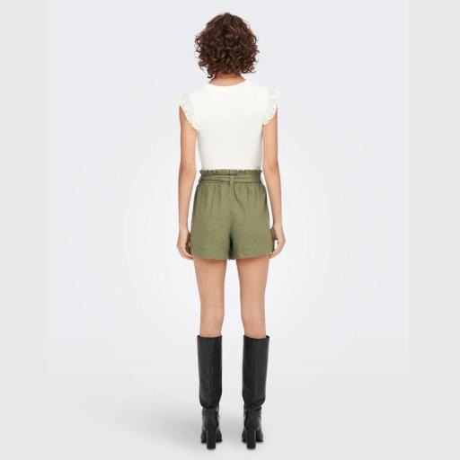 JDY Short con cinturón 15225921 verde caqui [2]