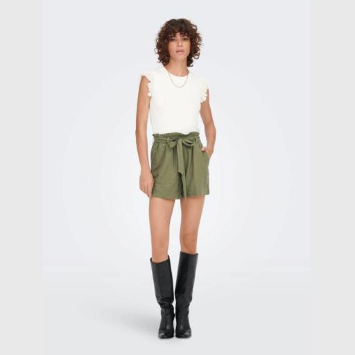 JDY Short con cinturón 15225921 verde caqui [1]
