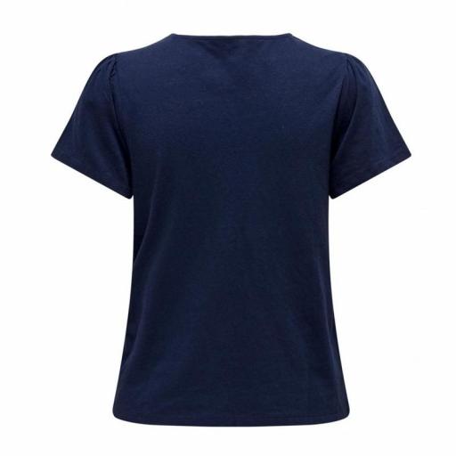 Only Camiseta Mujer ONLBENITA V-NECK Marino 15294612 [3]