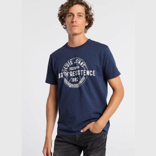 Lois Jeans camiseta hombre Carver Fusion marino 156573268