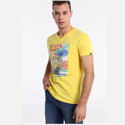 Lois Jeans Camiseta Cuello Pico Gráfica Bosco Falta 156793038 410