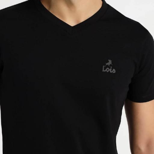 Lois Jeans Camiseta Logo Captain Lucas Negro 156843081 499 [2]