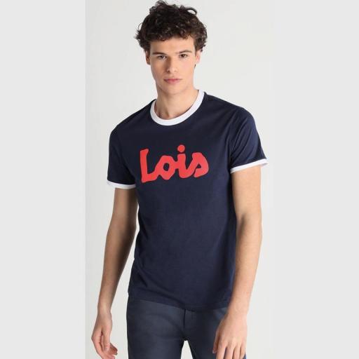 Lois Jeans Camiseta hombre Starsky Pong Marino 156853092 468 [0]