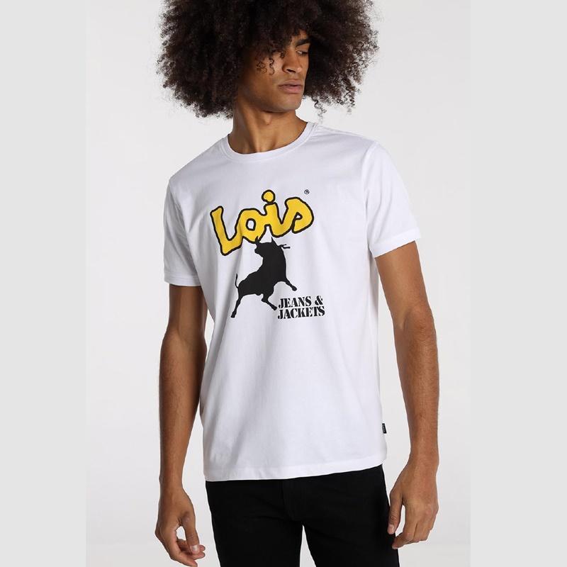 Lois Jeans Camiseta Logo Benny Anderson Blanca 157013177 491
