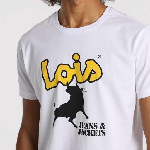 Lois Jeans Camiseta Logo Benny Anderson Blanca 157013177 491 [1]