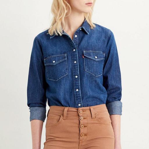 Levi's® Women's Essential Western Shirt - Air Space. Camisa vaquera mujer [2]