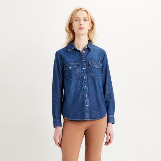 Levi's® Women's Essential Western Shirt - Air Space. Camisa vaquera mujer