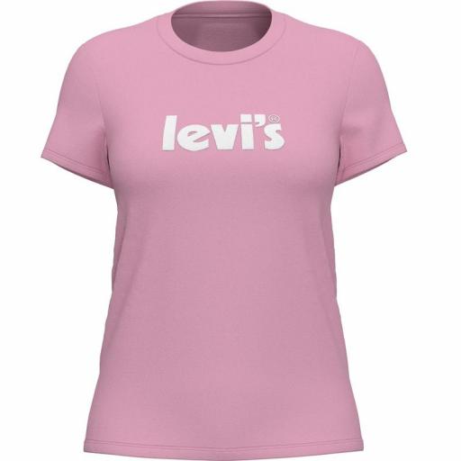 Levi's® The Perfect Tee Poster Logo Prism Pink 173691918 Camiseta mujer
