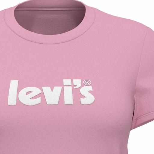 Levi's® The Perfect Tee Poster Logo Prism Pink 173691918 Camiseta mujer [2]