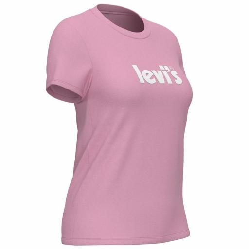 Levi's® The Perfect Tee Poster Logo Prism Pink 173691918 Camiseta mujer [4]