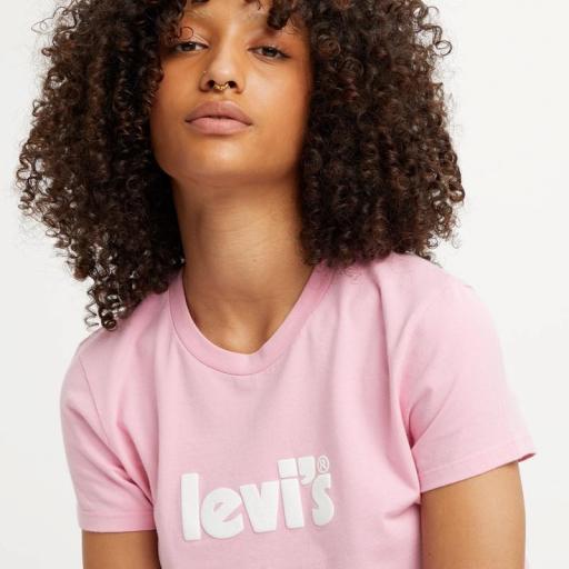 Levi's® The Perfect Tee Poster Logo Prism Pink 173691918 Camiseta mujer [0]