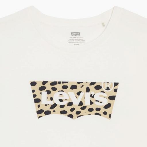 Levi's® The Perfect Tee Batwing Leopard Cloud Dancer  173692436 Camiseta mujer [4]